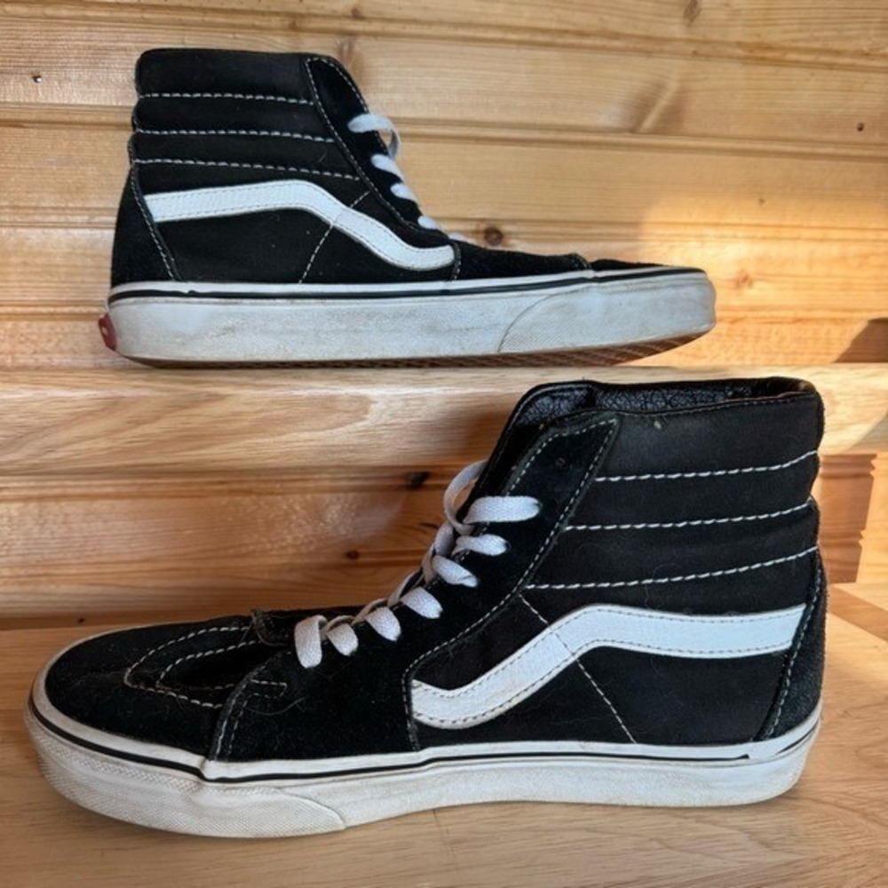 Vans Sneakers High-Top  Black White 8.5 Skateboard Board Skater Casual Iconic